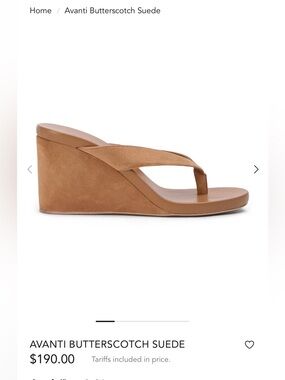 Tony Bianco Avanti Butterscotch Wedge Thong Sandal